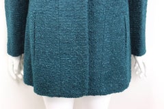 Unworn Chanel green mohair and boucle wool jacket