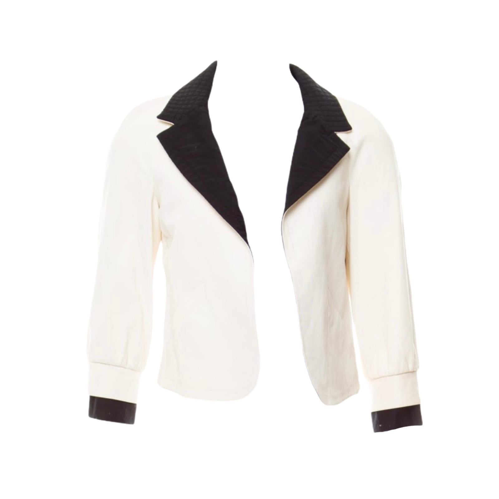 UNWORN Chanel Ivory Finest Lambskin Leather Jacket Blazer In Excellent Condition In Switzerland, CH