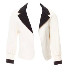 UNWORN Chanel Ivory Finest Lambskin Leather Jacket Blazer