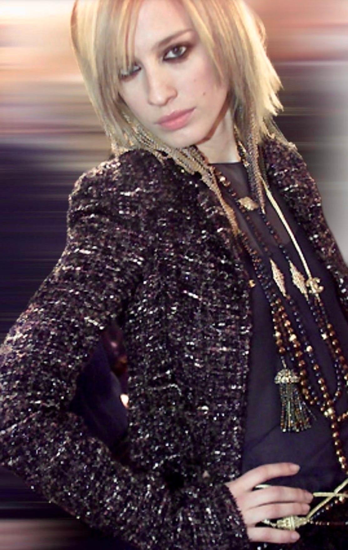UNWORN Chanel Metallic Fantasy Tweed Jacke Blazer mit Paillettenbesatz mit Paillettenbesatz 44 im Angebot 6