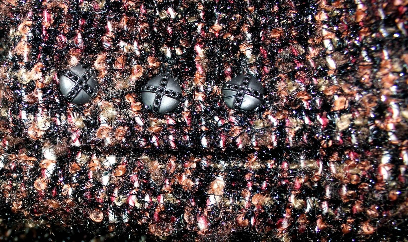 UNWORN Chanel Metallic Fantasy Tweed Jacke Blazer mit Paillettenbesatz mit Paillettenbesatz 44 im Angebot 3