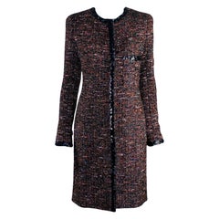 UNWORN Chanel Metallic Lesage Fantasy Tweed Sequin Trimmed Coat