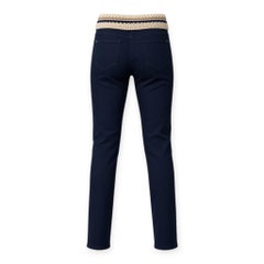 UNWORN Chanel Pre-Fall Metiers d'Art 2013 Denim Jeans Pants Knitted Waistband 42