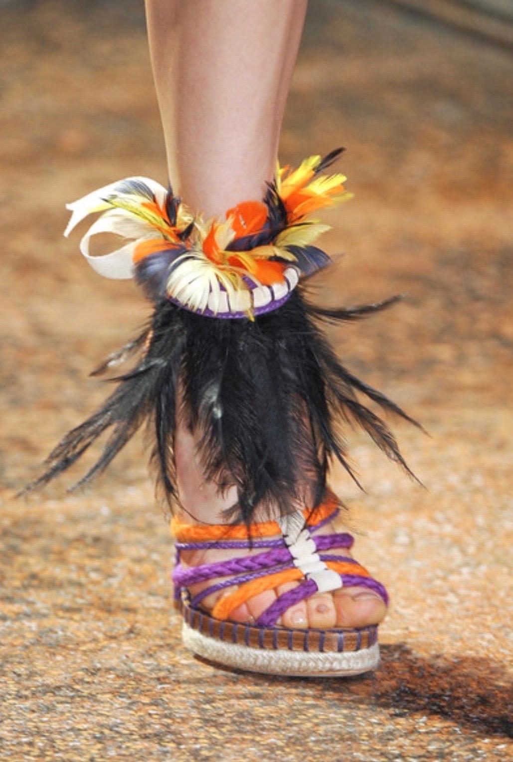 UNIQUE Unworn Christian Dior John Galliano Exotic Show Runway High Heel Sandals 4