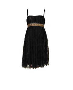 UNWORN Dolce & Gabbana 2006 Black Corset French Lace Evening Cocktail Dress 42