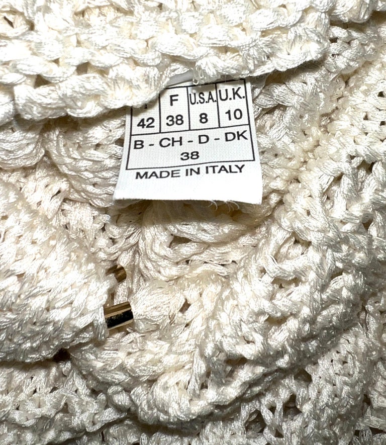 UNWORN Emilio Pucci by Peter Dundas 2011 Crochet Knit Maxi Dress Wedding 42 For Sale 2