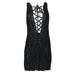 UNWORN Emilio Pucci by Peter Dundas Schwarzes Spitzen-Spiegel-Spitzenkleid 38