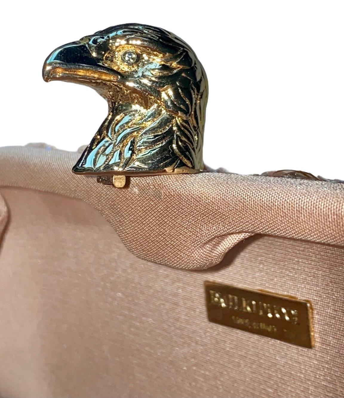NEW Emilio Pucci by Peter Dundas Embellished Sequin Eagle Head Clutch Bag For Sale 2