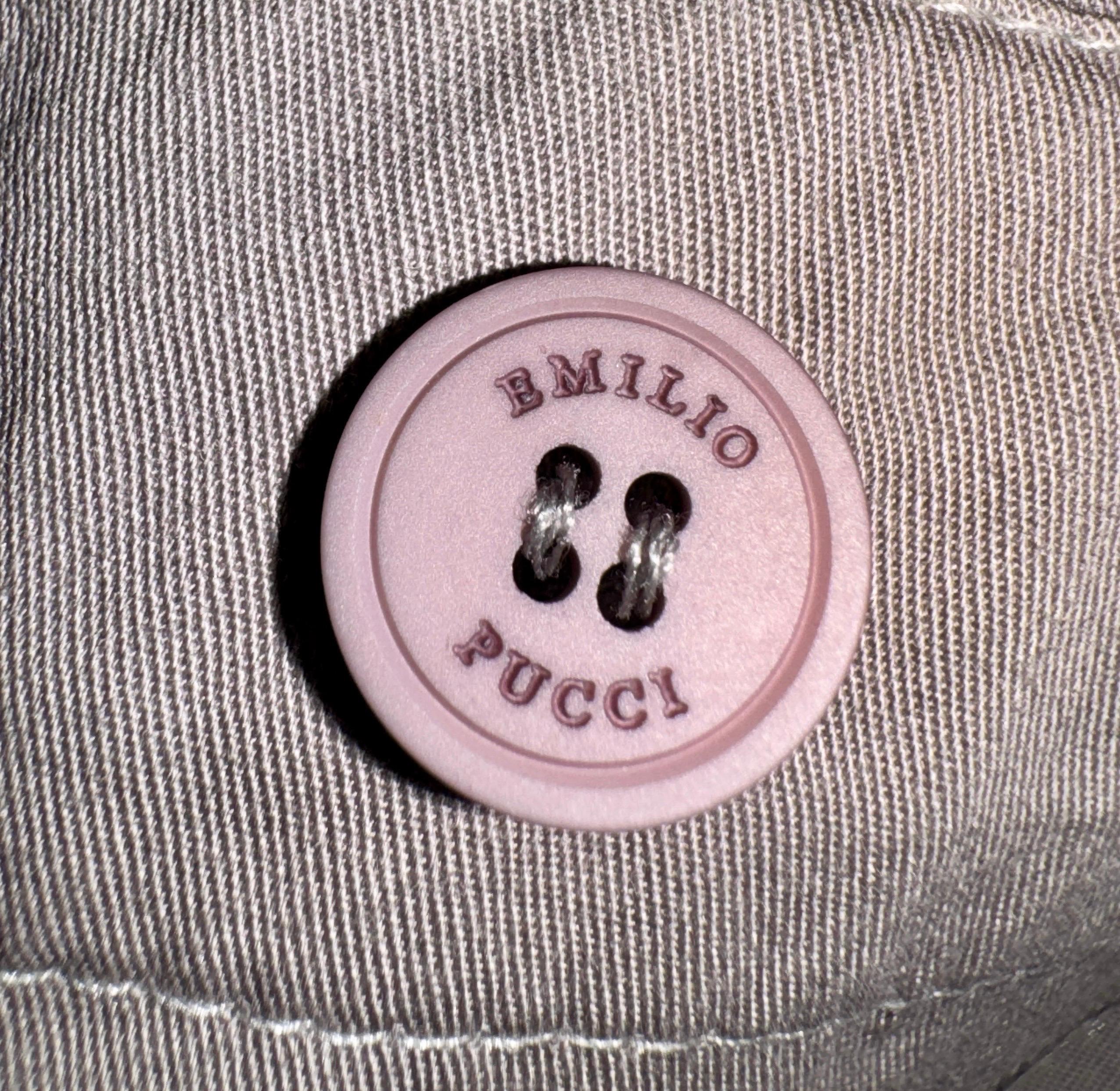 SIN VENDER Emilio Pucci Pantalones de algodón elástico de negocios con clase Pantalones 42 en venta 1