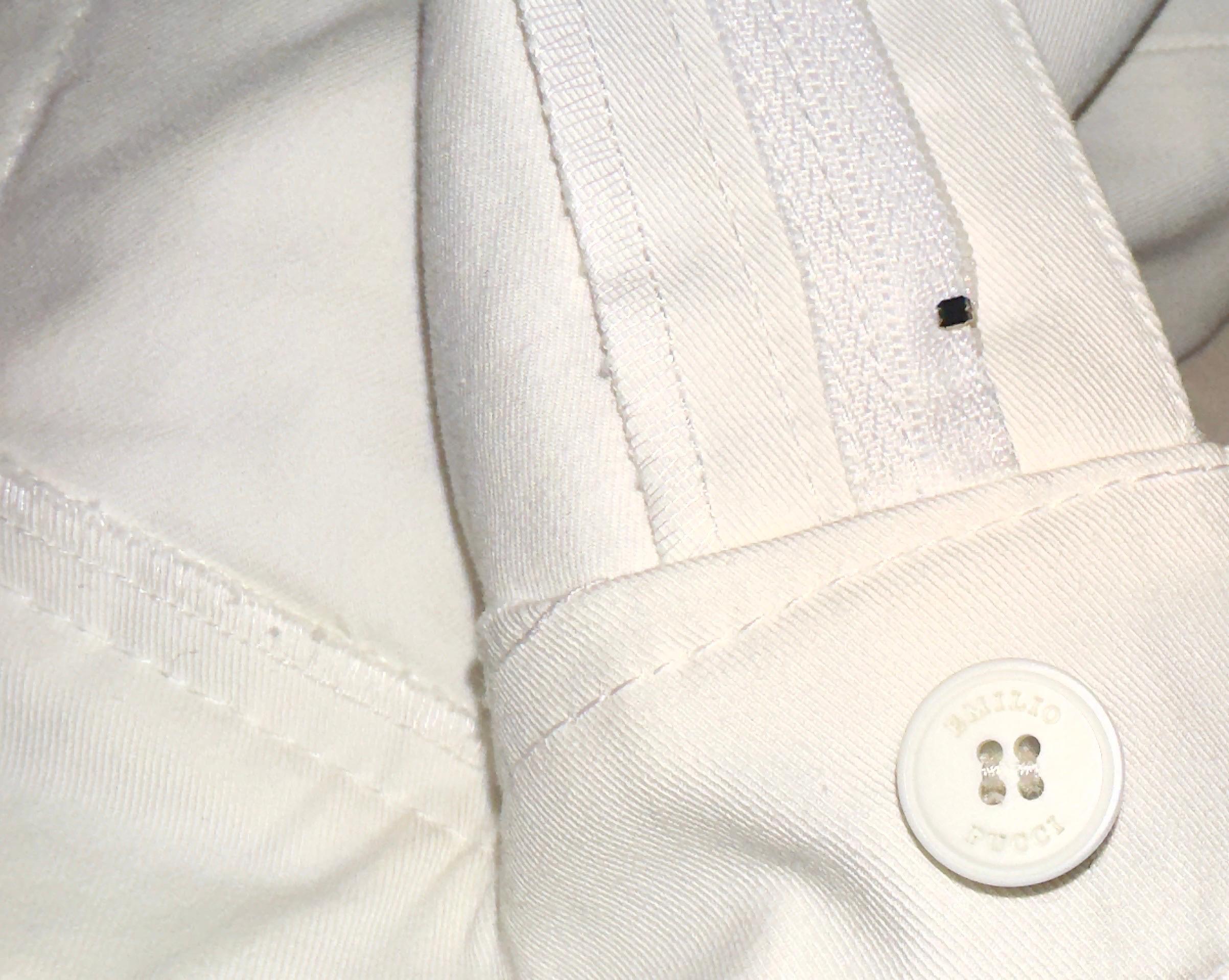 Women's UNWORN Emilio Pucci Classy White Pants Trousers 42 For Sale