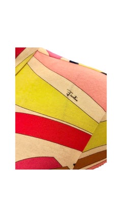 Unworn Emilio Pucci Cotton Multi-Coloured Retro Printed Collar Shirt