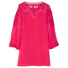 Emilio Pucci, abito non indossato in cady e chiffon ricamato in seta 40