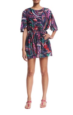 NEW Emilio Pucci Multicolor Signature Botanical Print Dress 40