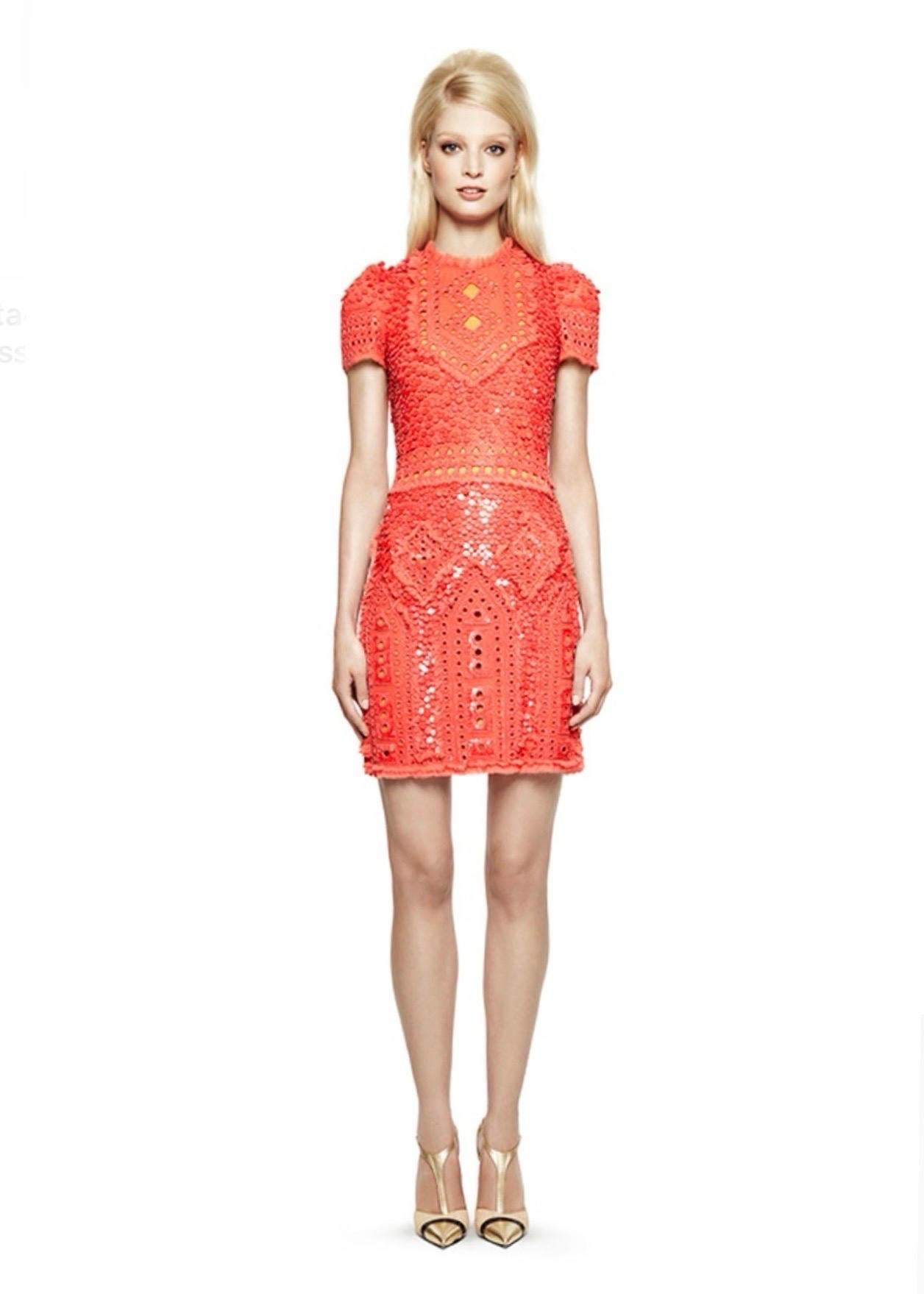 Women's UNWORN Emilio Pucci „Palm Royale“ Embroidered Cocktail Evening Dress 42 For Sale