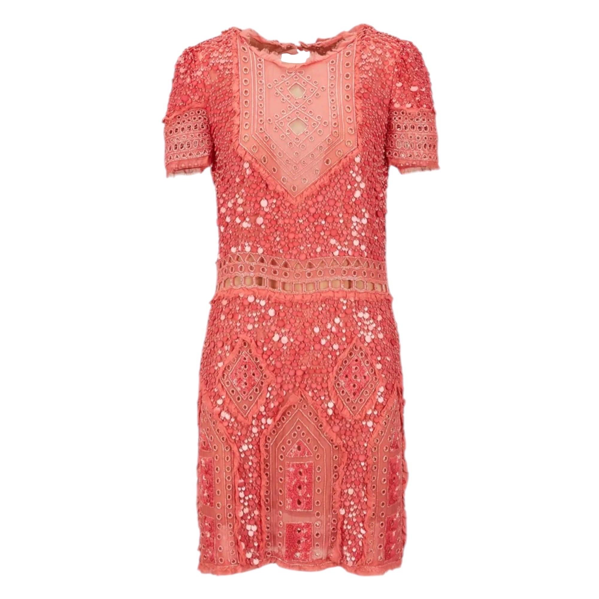 UNWORN Emilio Pucci Peacock Silk and Sequin Dress „Palm Royale