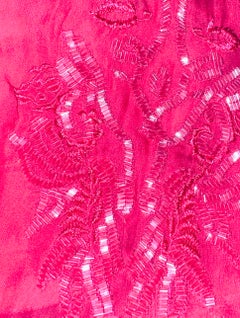 UNWORN Emilio Pucci Embroidered Cady & Chiffon Silk Dress 40