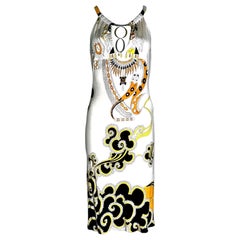 UNWORN Emilio Pucci Kleid mit Ausschnitt und Signaturdruck 40