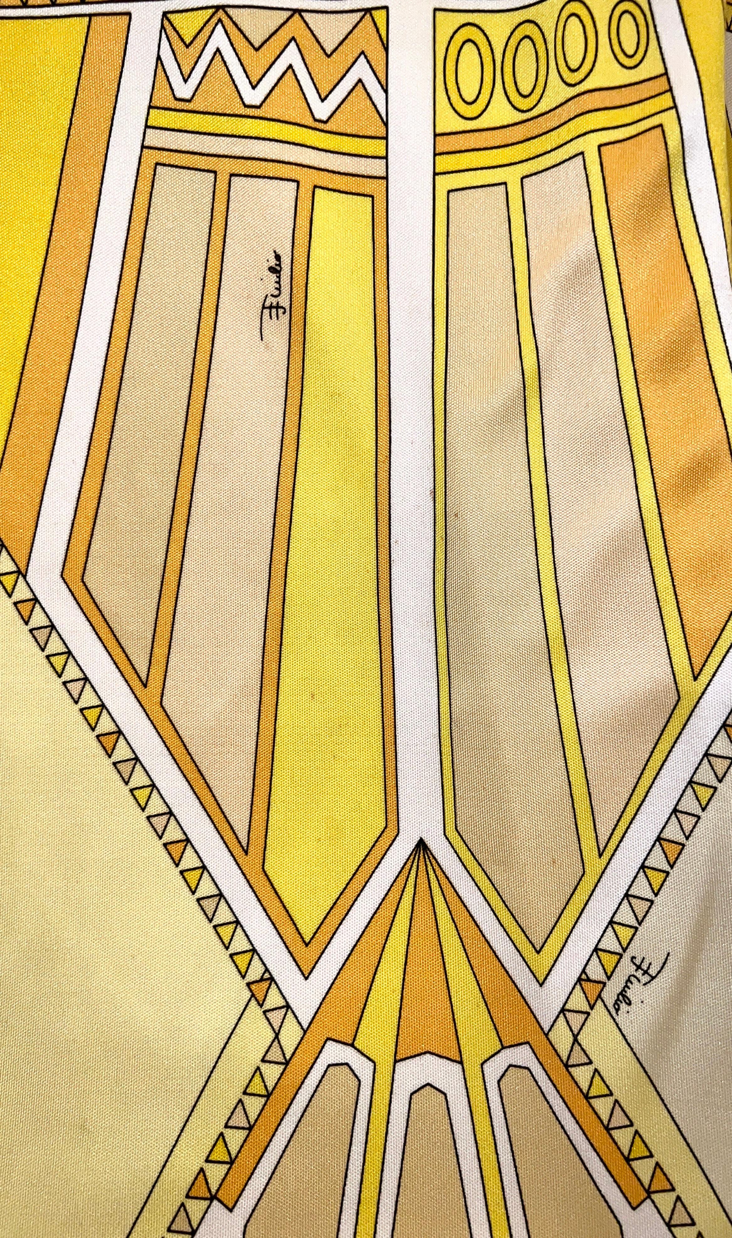 UNWORN Emilio Pucci Signature Print Sundial Silk Harem Jumpsuit Maxi Gown 44 en vente 4
