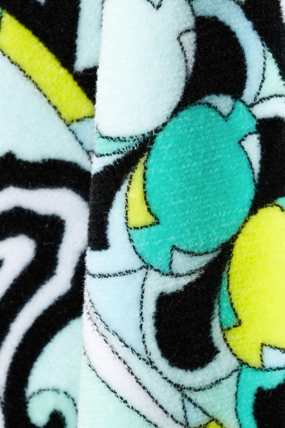 UNWORN Emilio Pucci Softest Terry Fabric Print Hoodie Sweater Mini Dress 46 2