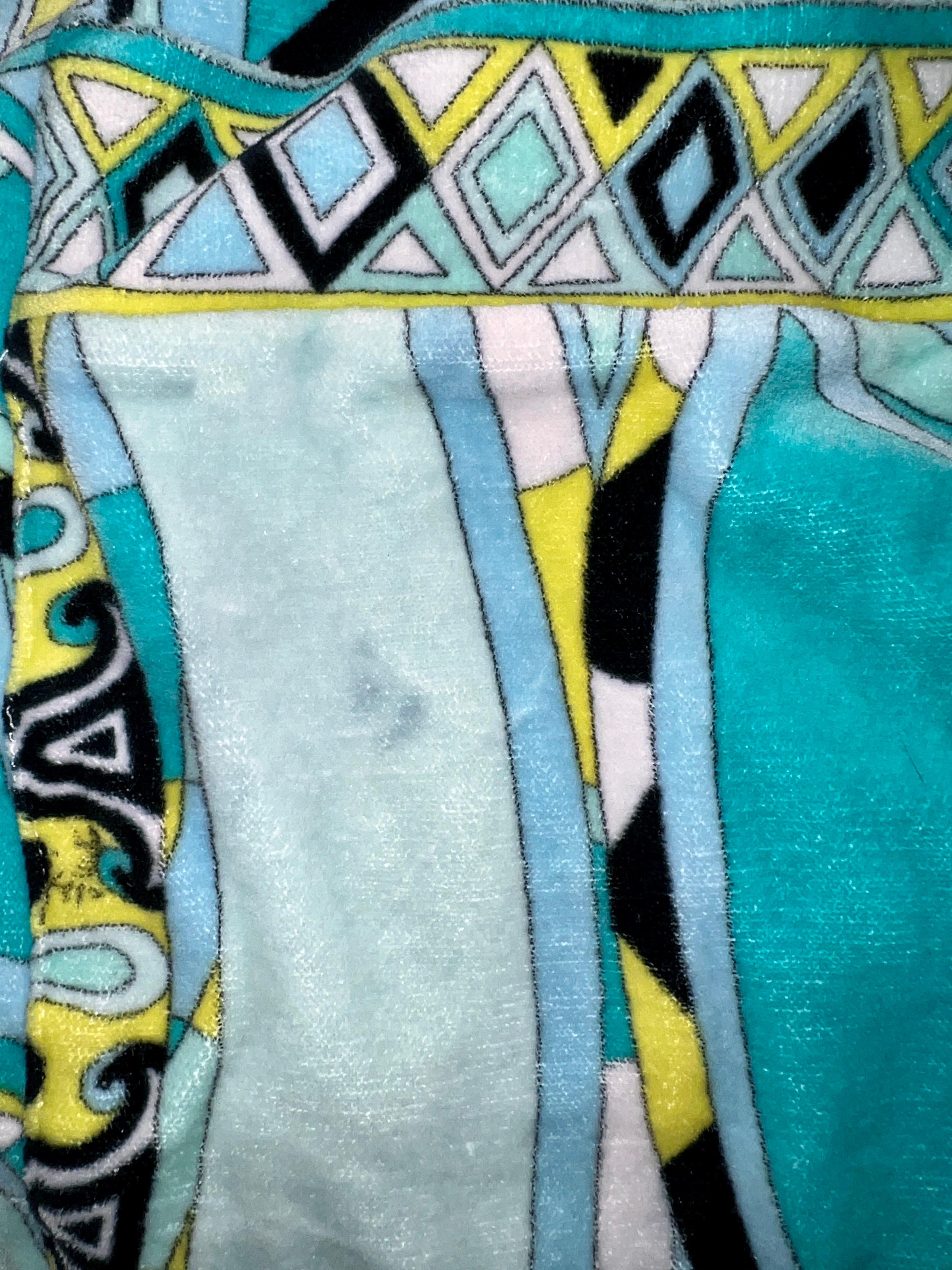 UNWORN Emilio Pucci Softest Terry Fabric Print Hoodie Sweater Mini Dress 46 5