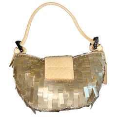 UNWORN Exotic Fendi Embroidered Sequin Mini Croissant Bag - Special Piece