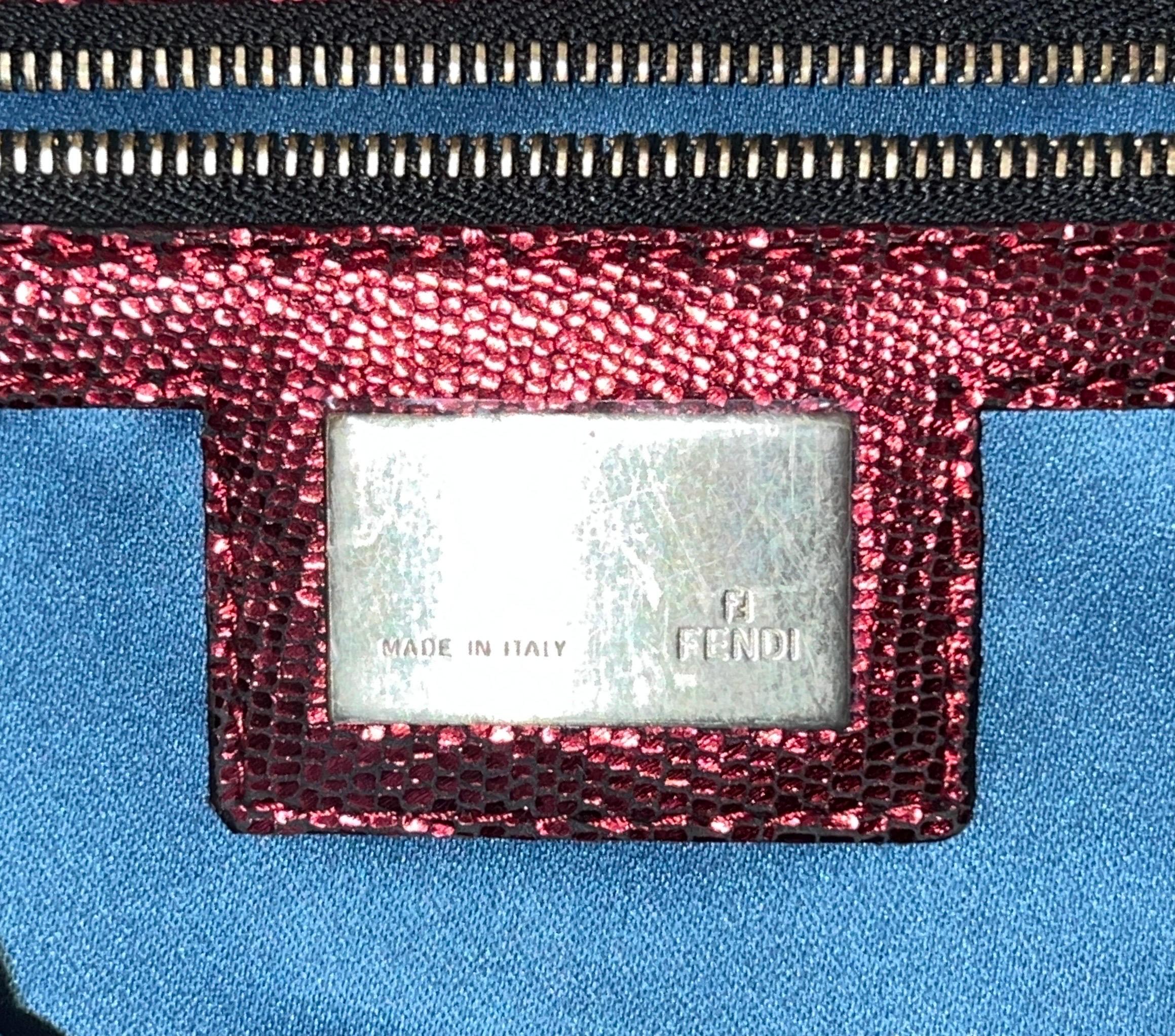 UNWORN Fendi Embroidered Golden Baguette Handbag Flap Bag Clutch - Full Set 4