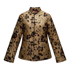 UNWORN F.R.S For Restless Sleepers FRS Animal Print Silk Blend Evening Jacket M