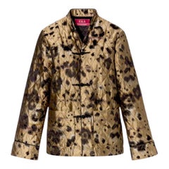 UNWORN F.R.S For Restless Sleepers FRS Animal Print Silk Blend Evening Jacket M