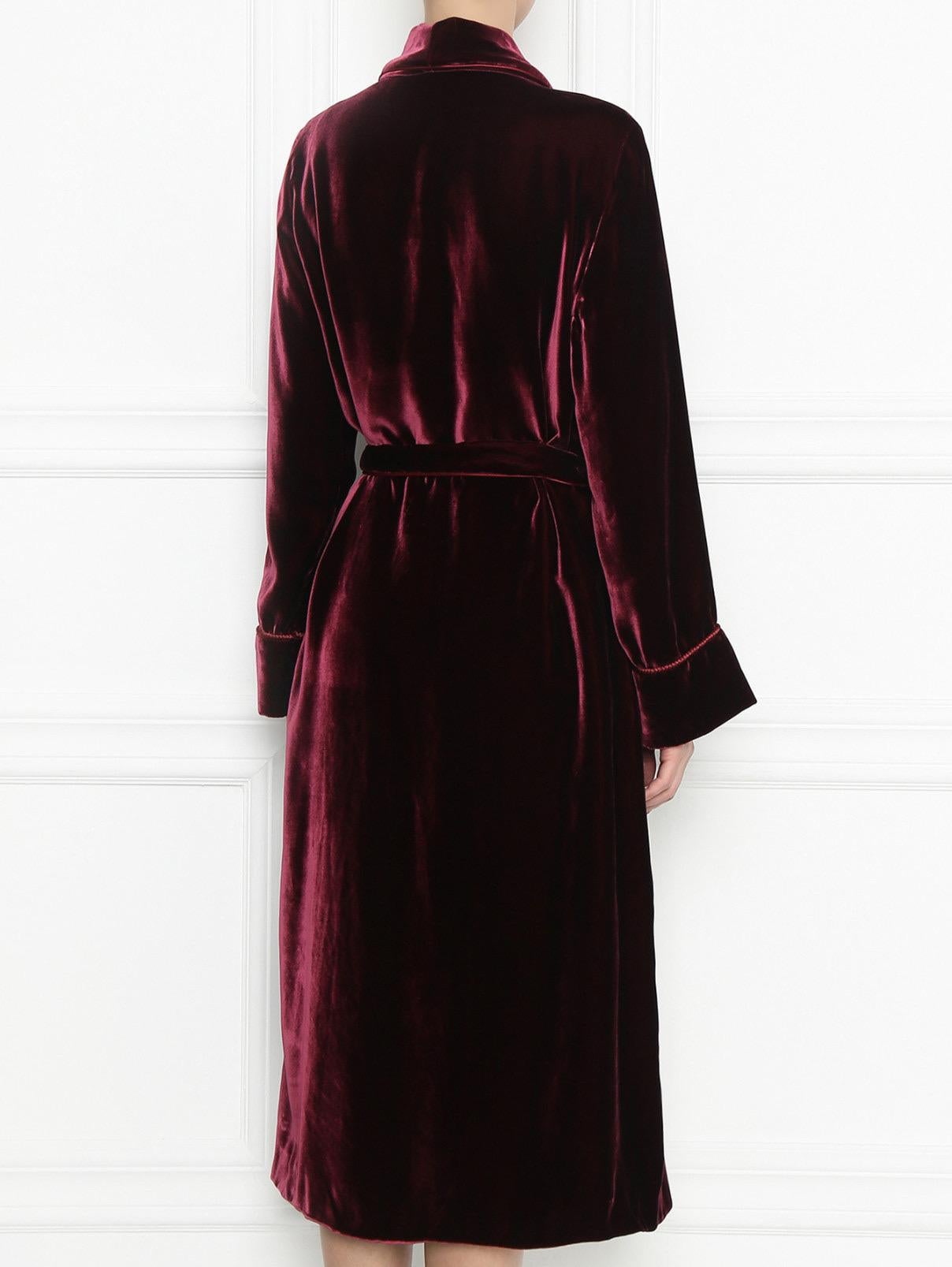 VUE D'ENSEMBLE F.R.S. For Restless Sleepers FRS Burgundy Crimson Velvet Robe Gown L L.L.A. en vente 1