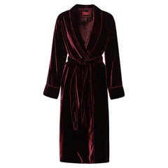 UNWORN F.R.S For Restless Sleepers FRS Burgundy Crimson Velvet Robe Gown L