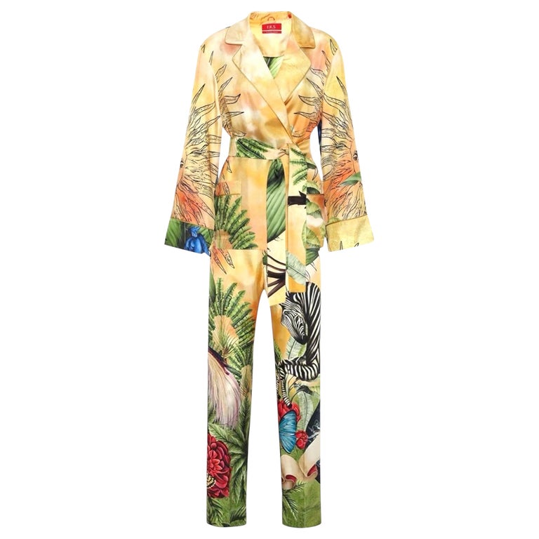 Ensemble Veste Pantalon En Soie F.R.S For Restless Sleepers - Taille M, Occasion Très Bon état