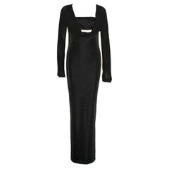 Gianni Versace Couture 1997 Lurex Cutout Gown Maxi Evening Dress Bandeau Top 42