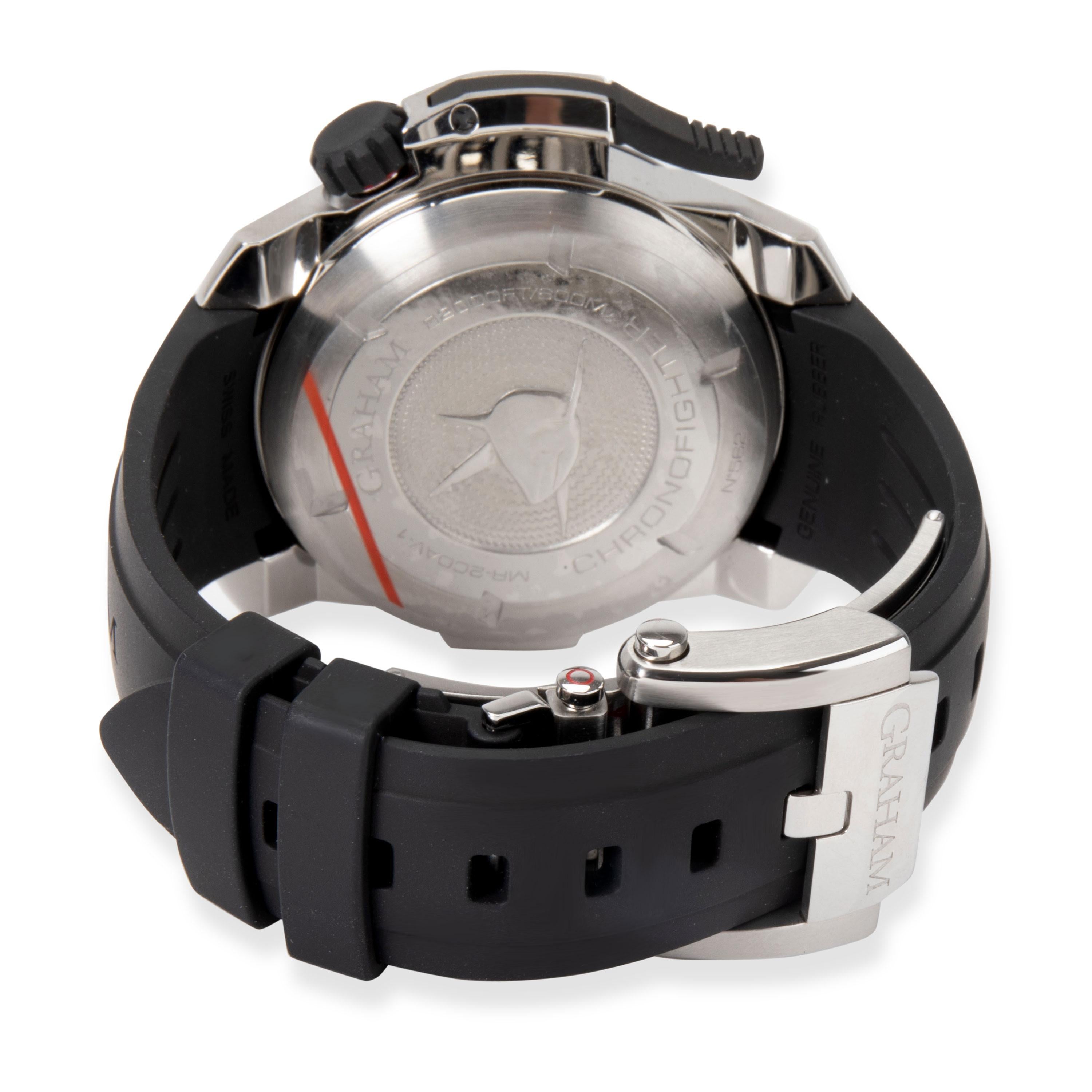 UNWORN Graham Chronofightere Prodive 2CDAV.B02A Men's Watch in Stainless Steel In Excellent Condition In New York, NY