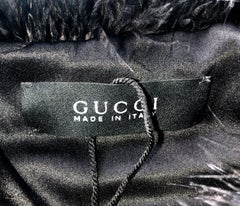 UNWORN Gucci by Tom Ford SS 2004 Black Marabou Feather Bolero Jacket 42