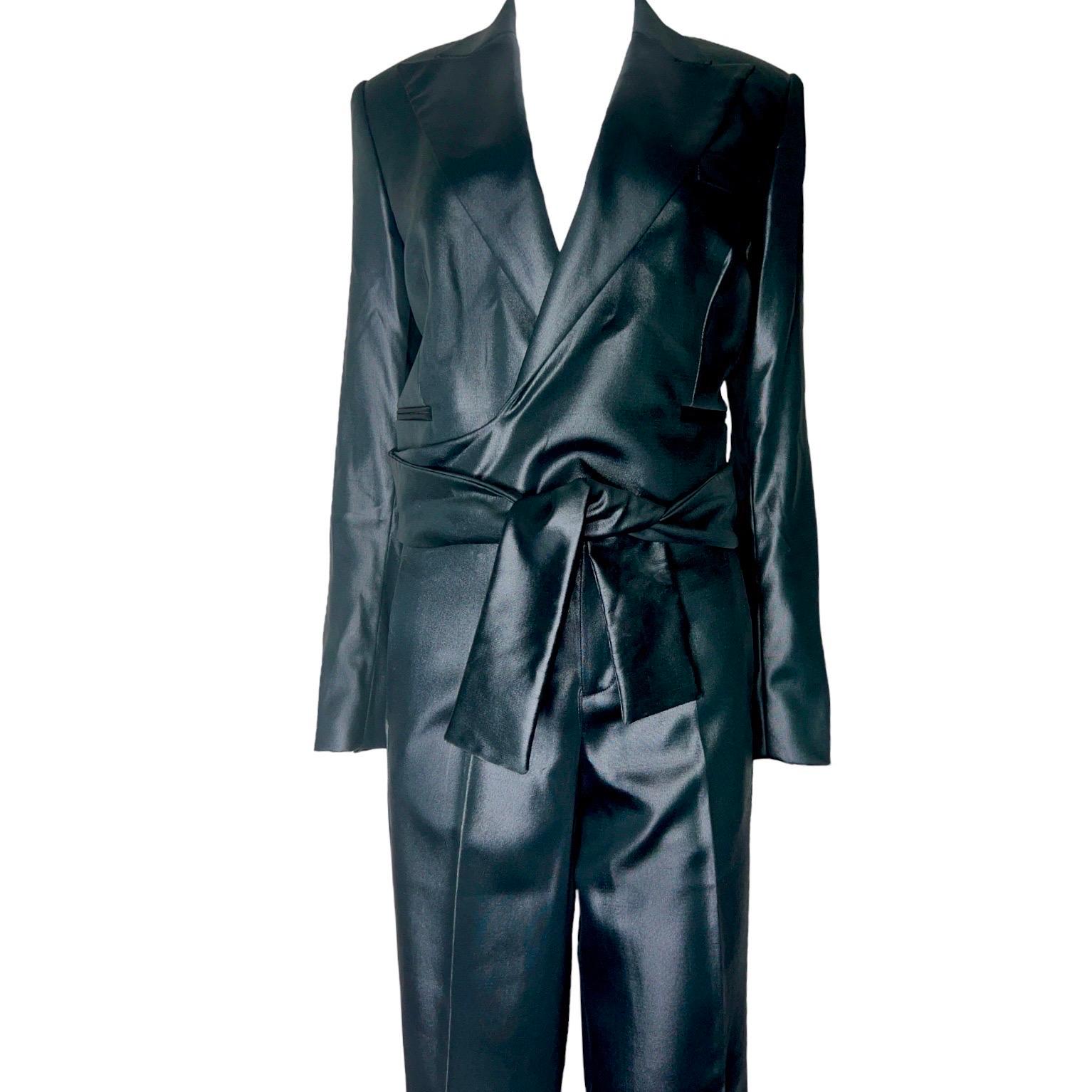  Gucci by Tom Ford Y2K - Veste portefeuille noire, style smoking, non portée, taille 40 Pour femmes 
