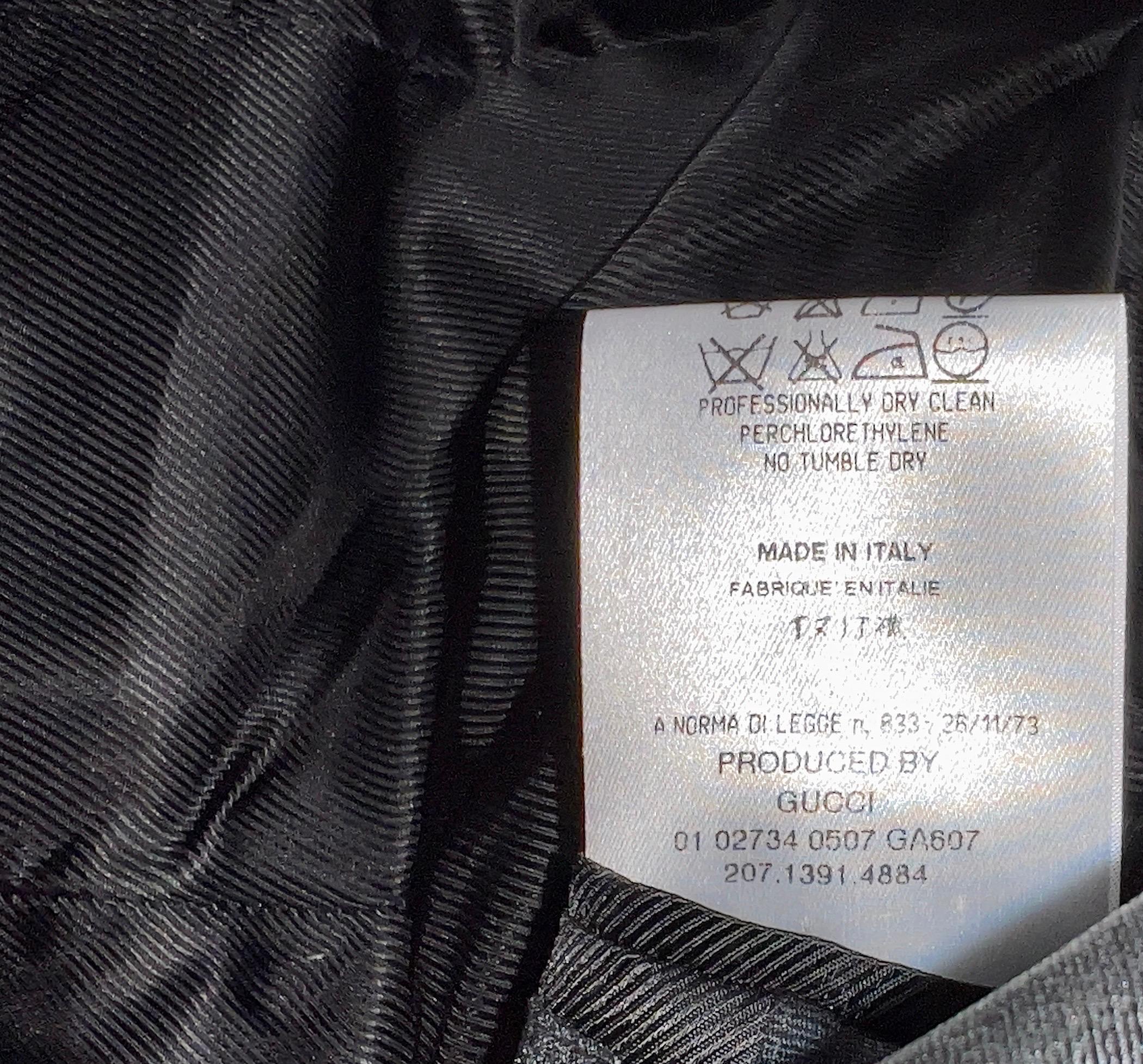 UNWORN Gucci by Tom Ford Y2K 2000 Tuxedo Style Black Wrap Jacket Pants Suit 40 4