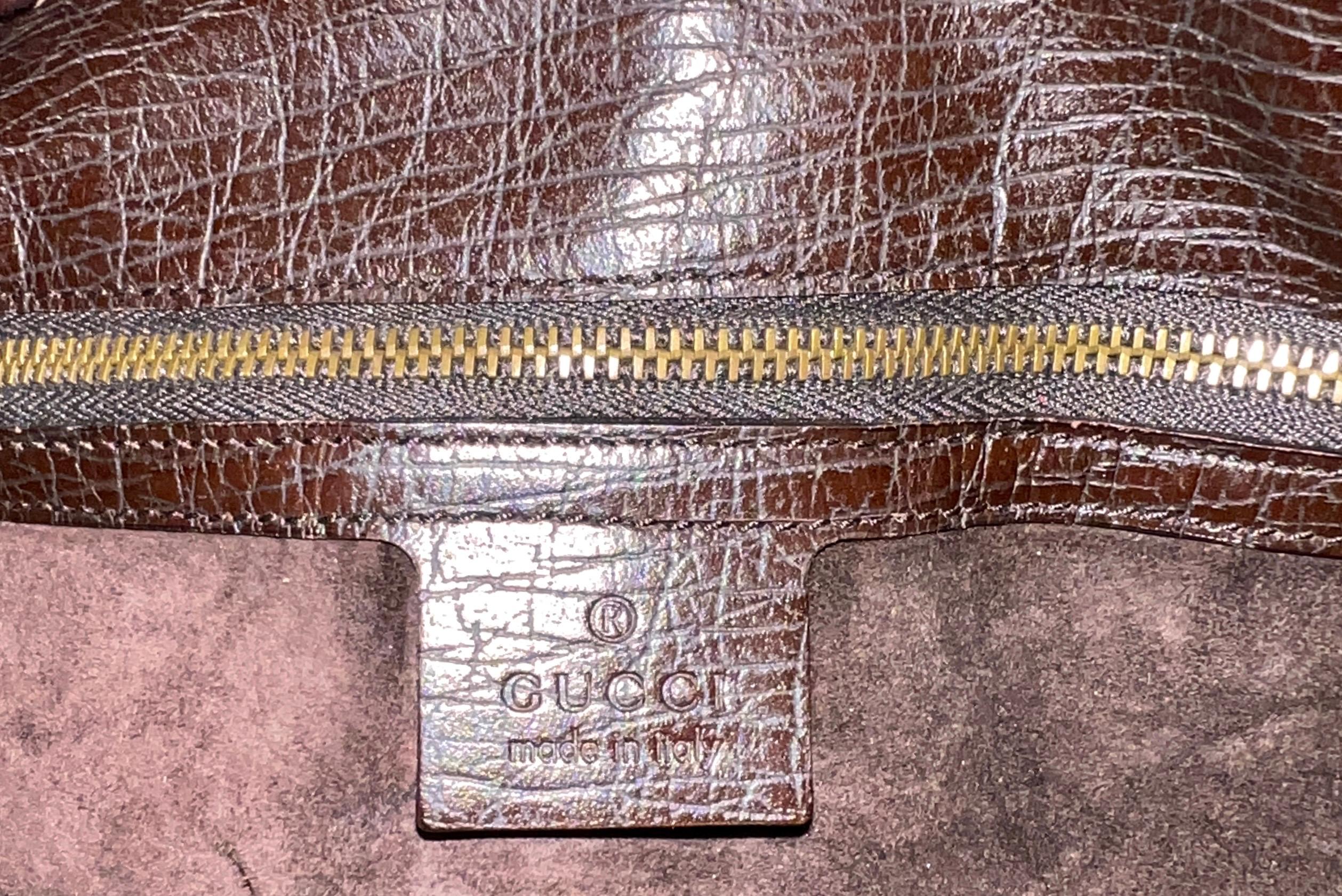 UNWORN Gucci Exotic Ostrich Skin XL Hobo Shoulder Bag with Horsebit Detail  5