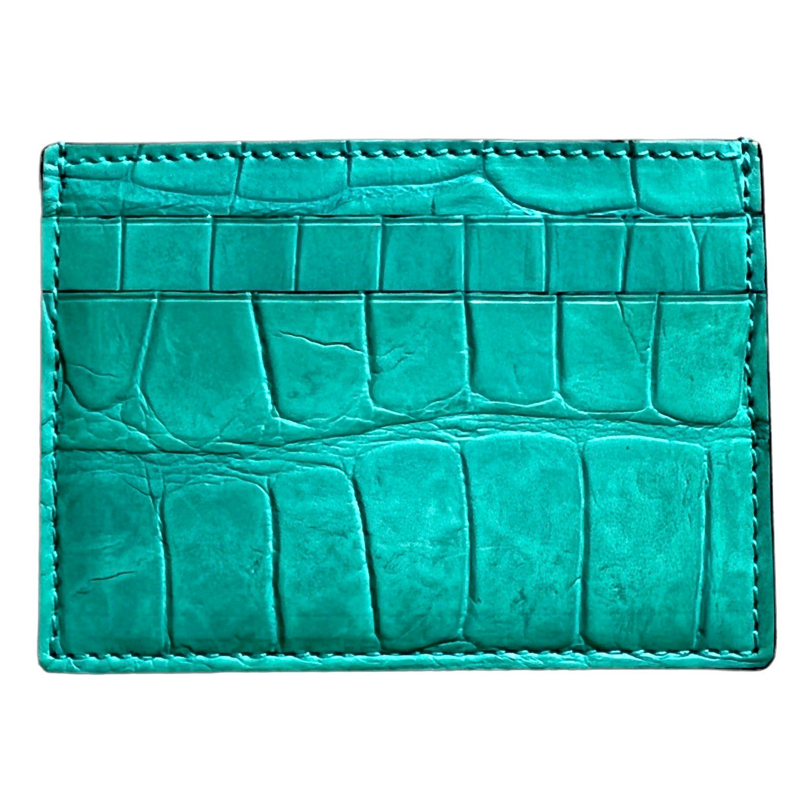 UNWORN Gucci Exotic Crocodile Skin Card Case Rare & Unique 