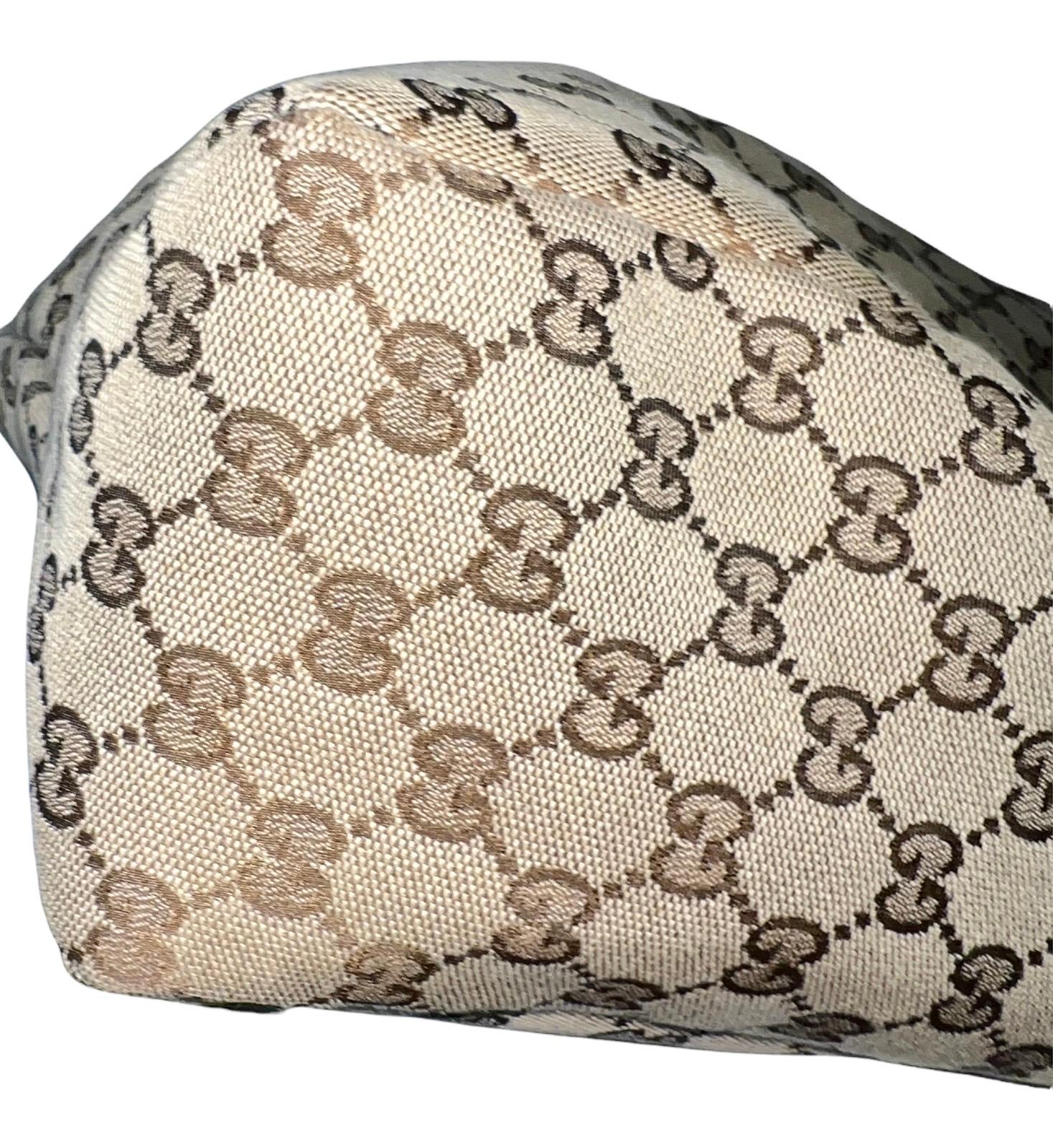 Gucci - Sac hobo XL en toile Monogram avec mors de cheval, non porté, GG 5