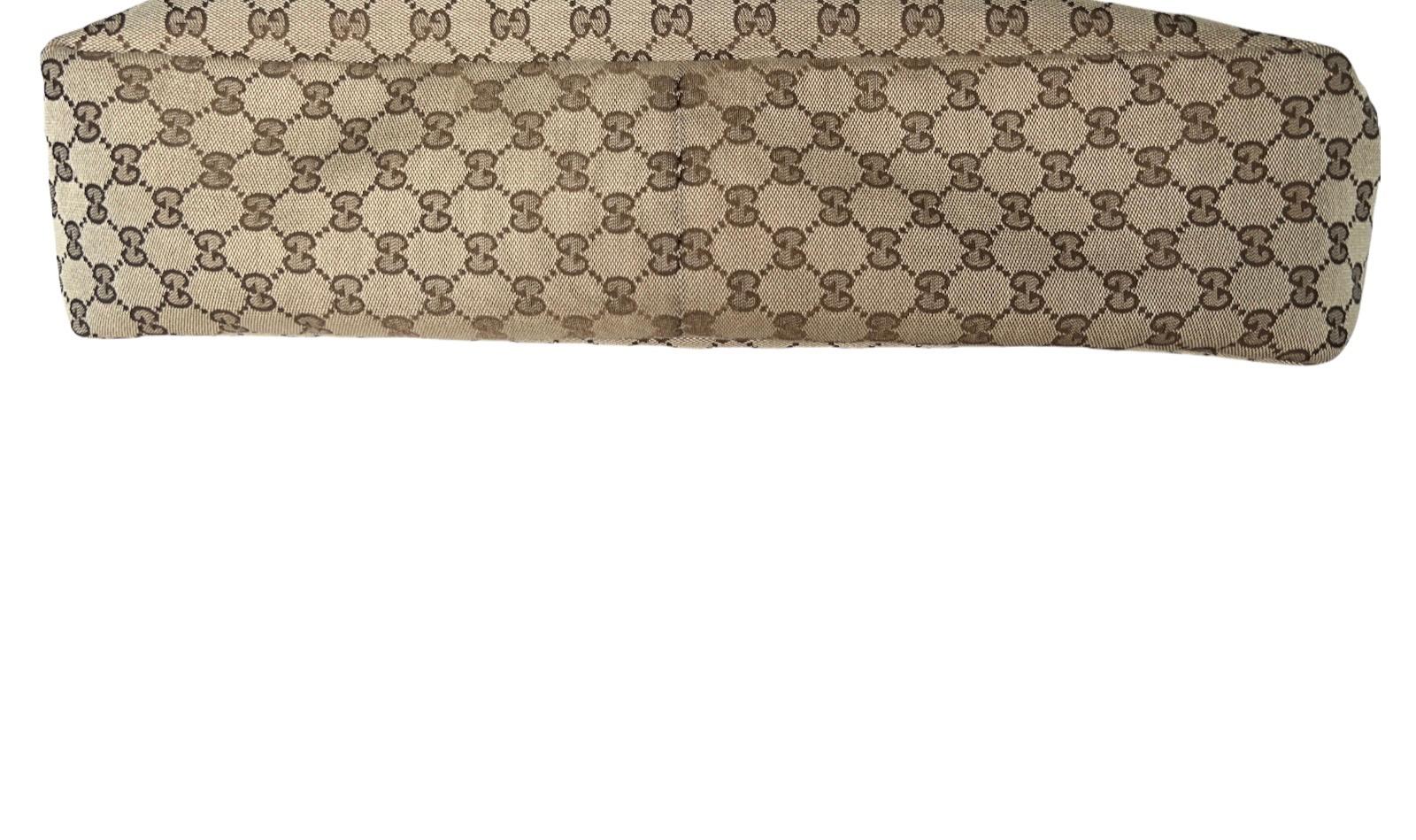 UNWORN Gucci GG Monogram Canvas XL Hobo Bag Satchel with Horsebit Detail 3