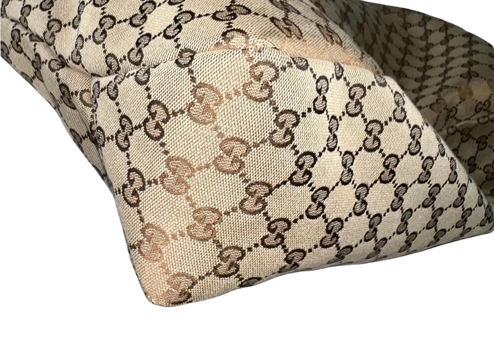 UNWORN Gucci GG Monogram Canvas XL Hobo Bag Satchel with Horsebit Detail 4