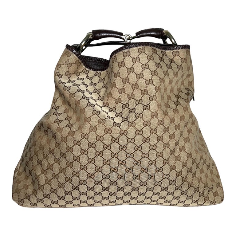 Gucci GG Canvas Horsebit Hobo Bag (SHG-33455) – LuxeDH