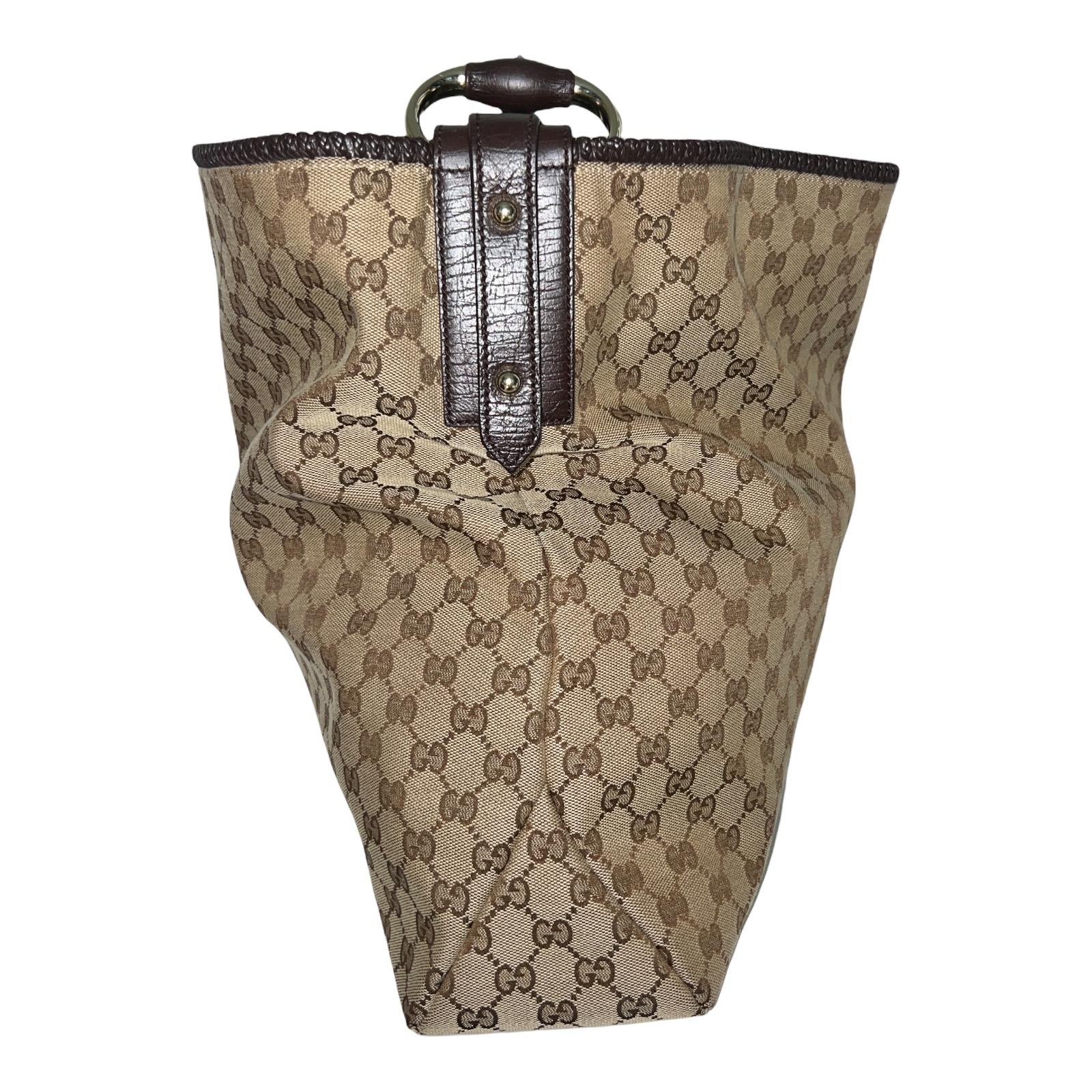 UNWORN Gucci GG Monogram Canvas XL Hobo Bag Satchel with Horsebit Detail In Good Condition In Switzerland, CH