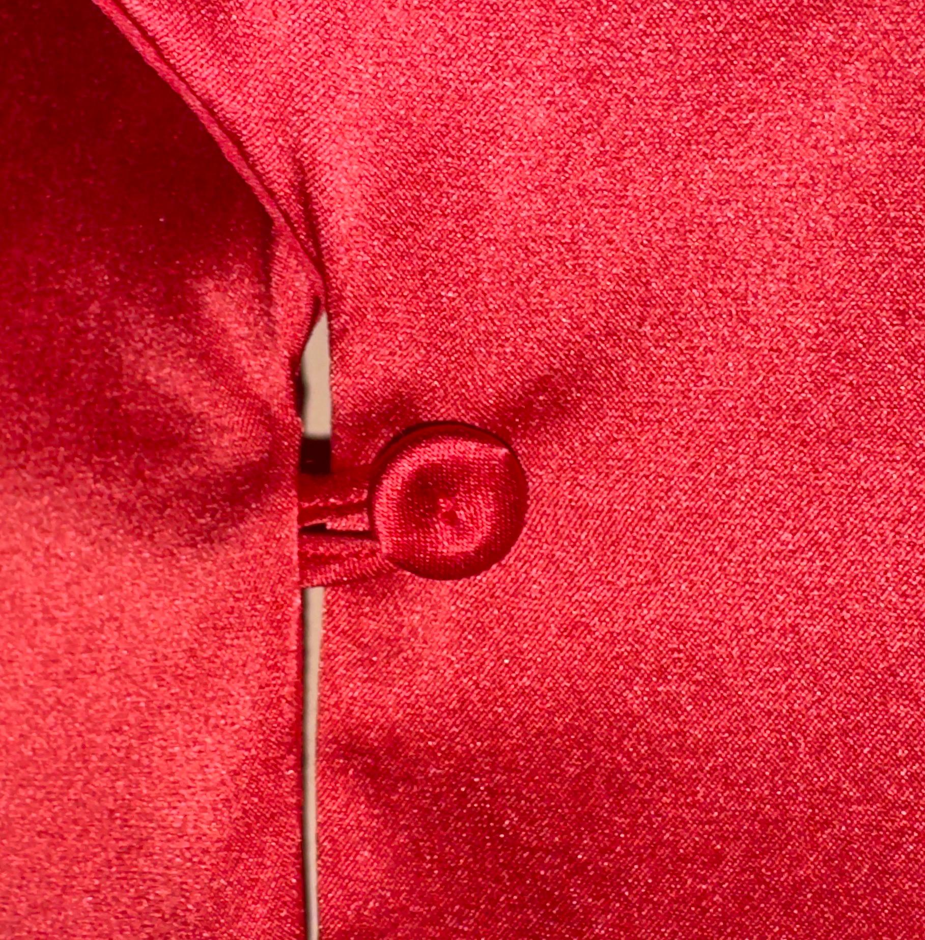 UNWORN LA PERLA Red Silk Blouse Shorts Chinoiserie Ensemble with Belt S en vente 5