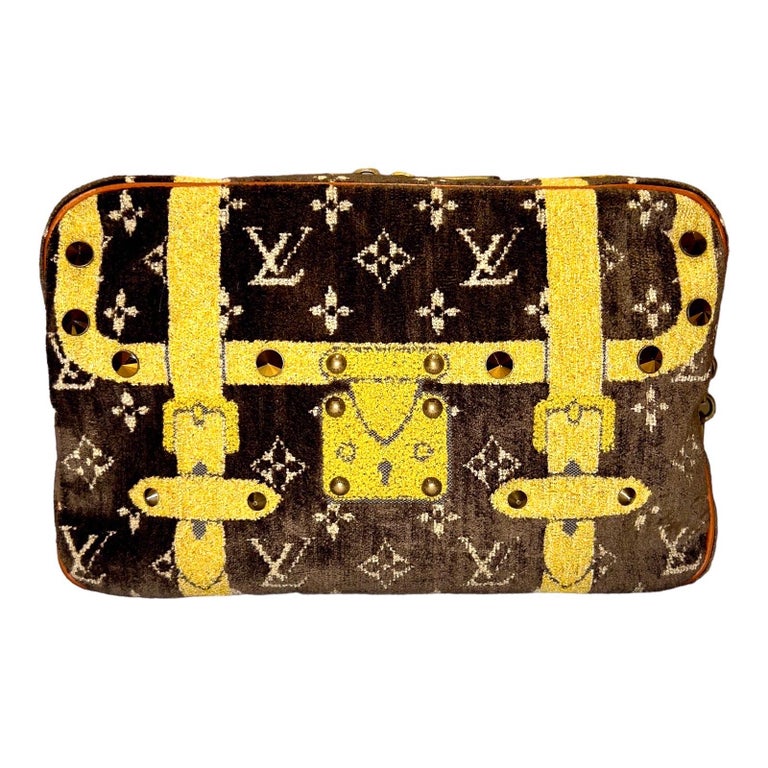 UNWORN Louis Vuitton Exotic Velvet and Alligator Skin LV Monogram Logo  Evening Bag For Sale at 1stDibs