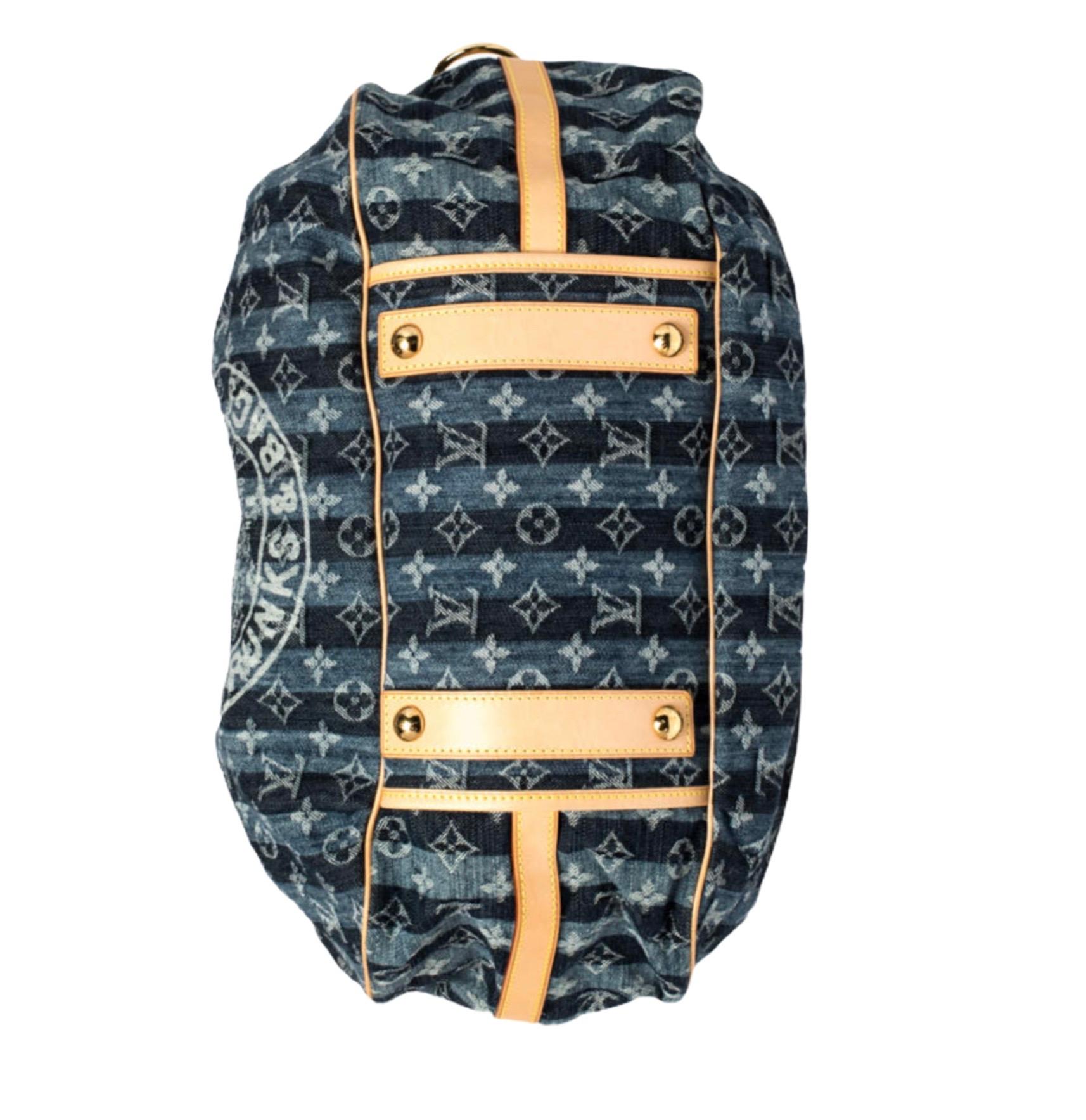 Women's UNWORN Louis Vuitton Monogram Denim Trunks & Bags Travel Shoulder Bag Weekender