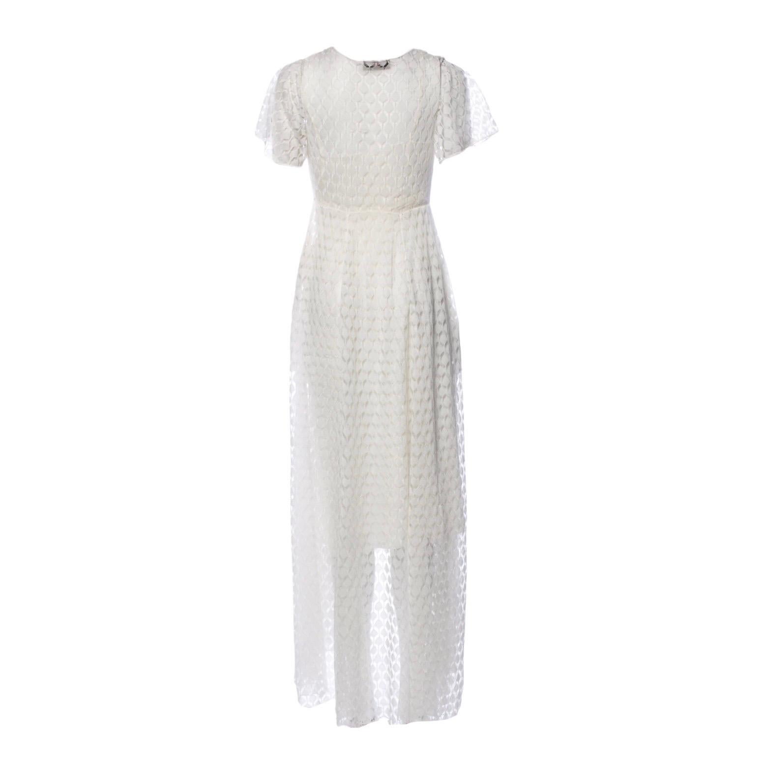Gray UNWORN Missoni 2PCS Crochet Knit Beach Boho Bridal Wedding Engegement Dress 38 For Sale