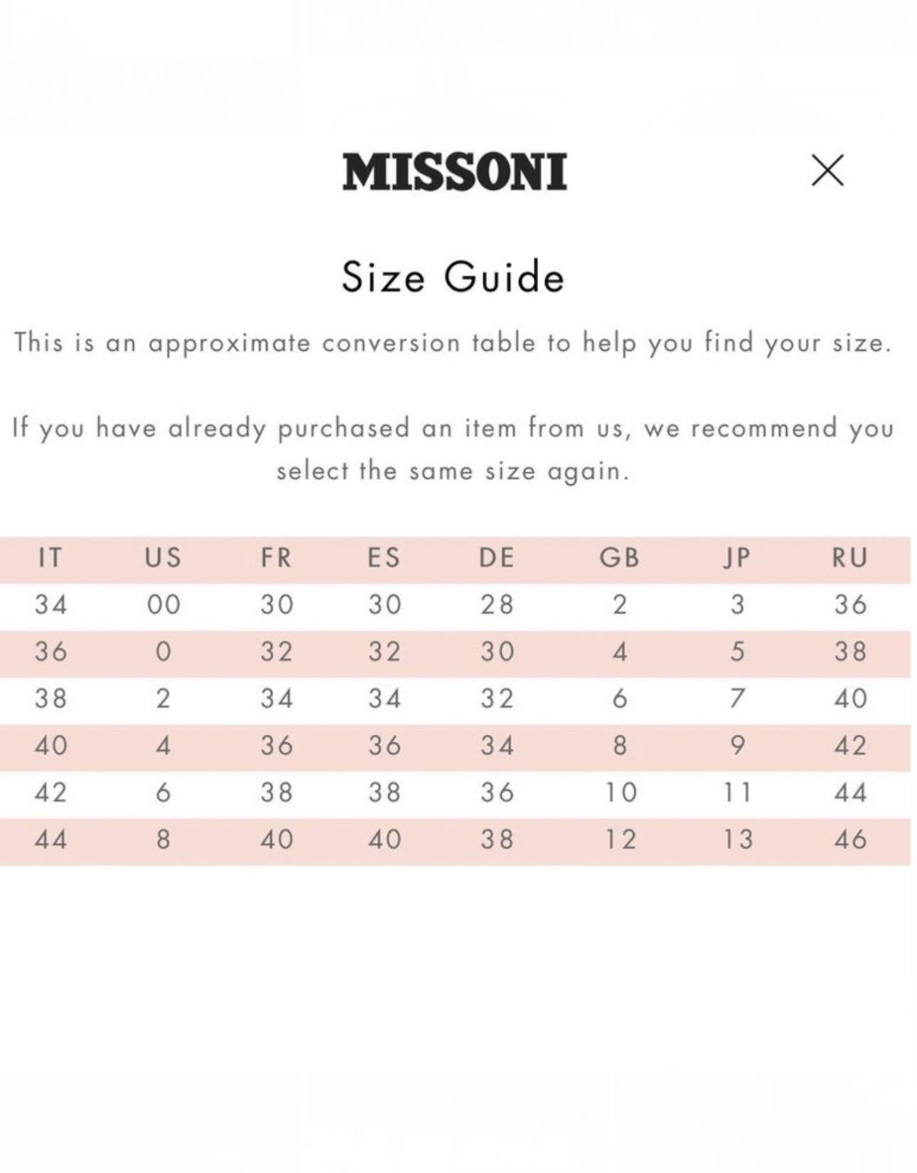 UNWORN Missoni 2PCS Crochet Knit Beach Boho Bridal Wedding Engegement Dress 38 For Sale 2