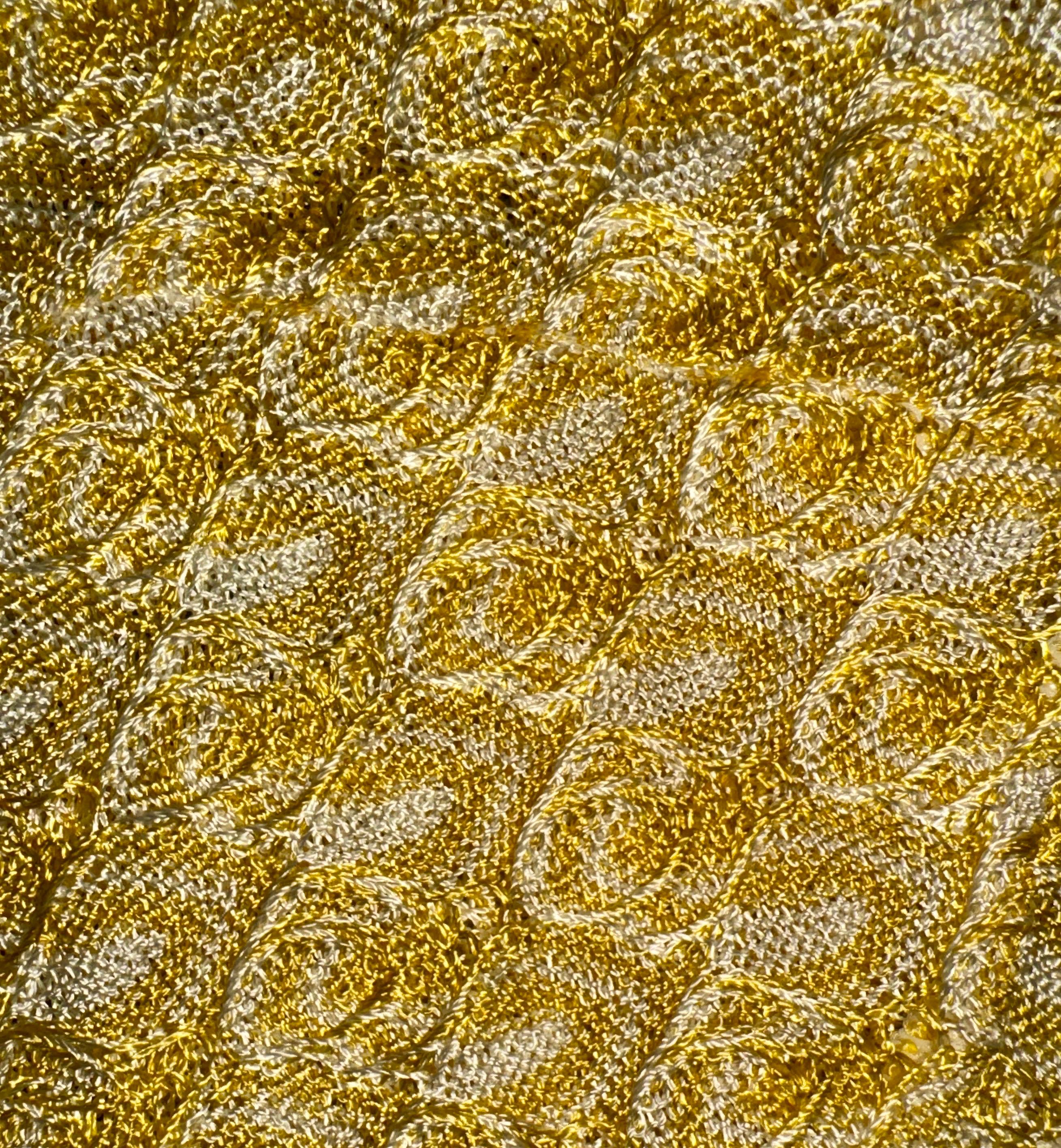 UNWORN Missoni Blue Chevron Crochet Knit Kaftan Maxi Dress 42 For Sale 2