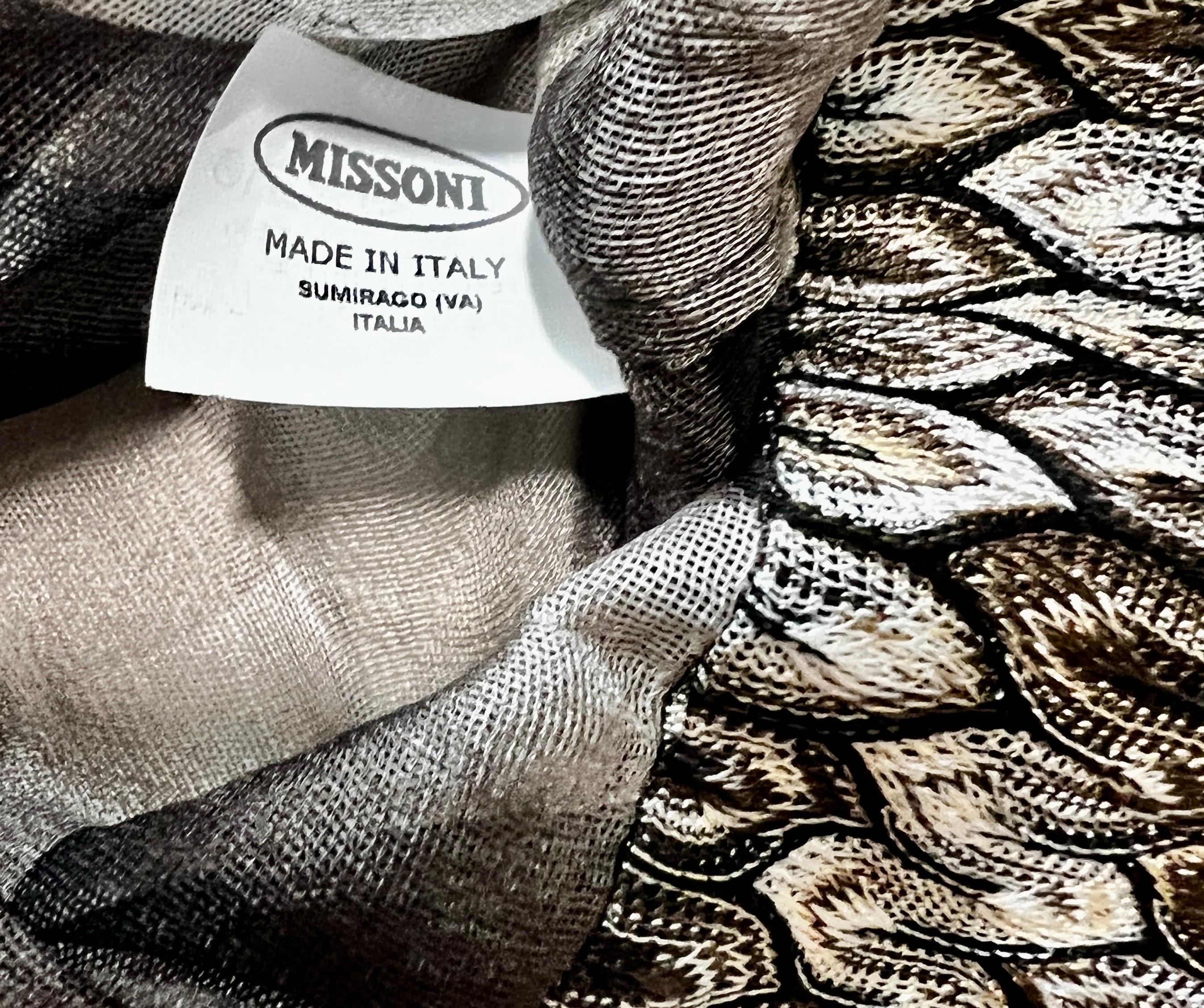 UNWORN Missoni Crochet Knit & Silk Blouse Top 40 In Good Condition For Sale In Switzerland, CH
